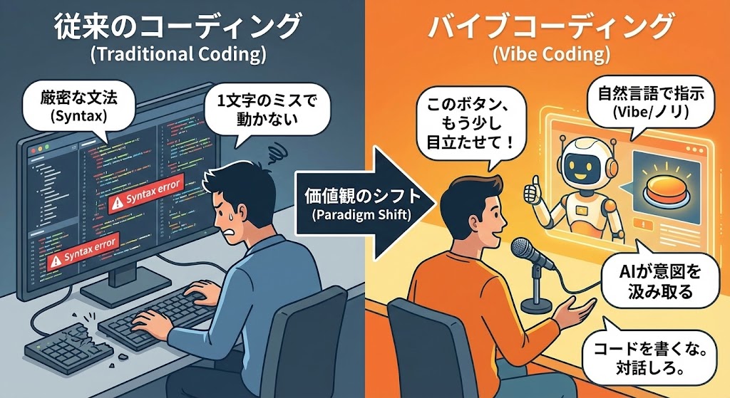 バイブコーディングとは？なぜ「Vibe（ノリ）」なのか