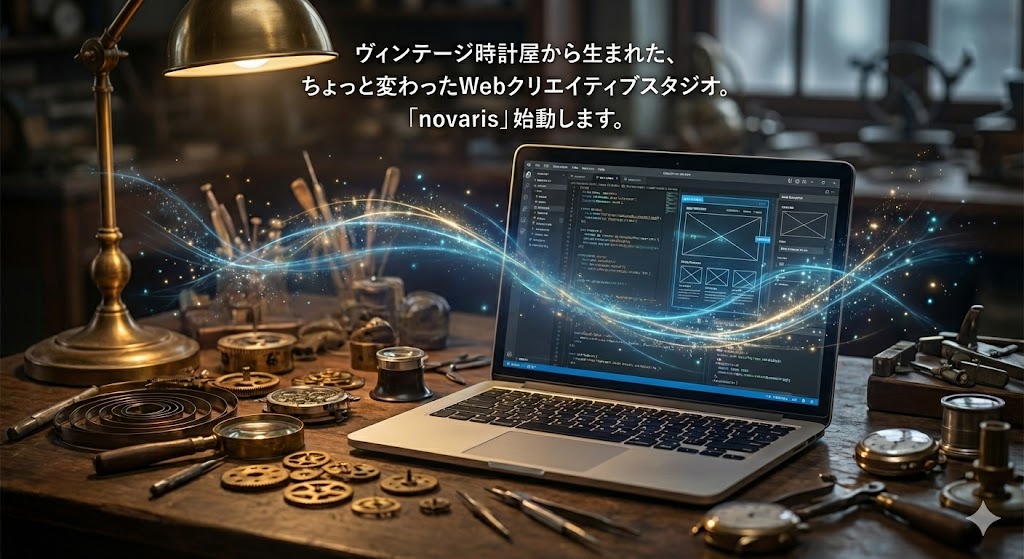 ヴィンテージ時計屋から生まれた、ちょっと変わったWebクリエイティブスタジオ。「novaris」始動します。